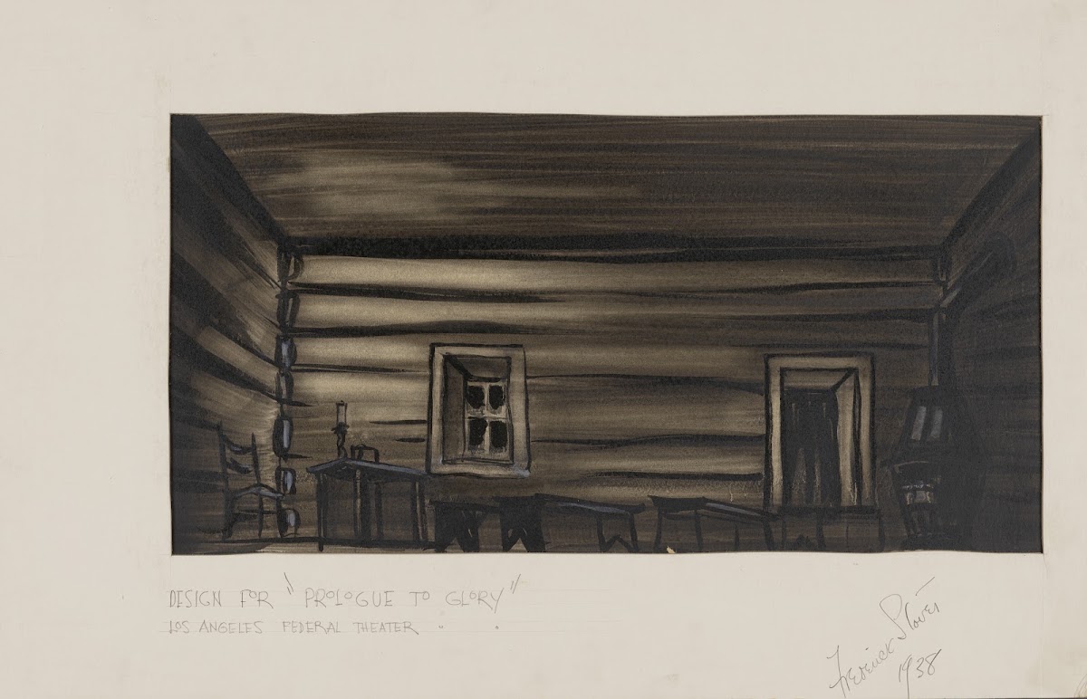 Prologue to Glory Sketch no 3 Cabin Interior 1934 1943