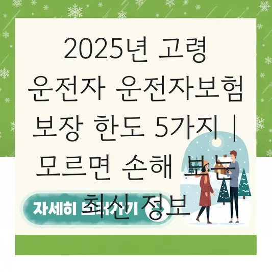 고령 운전자를 위한 운전자보험 보장 한도 확인 대표 이미지