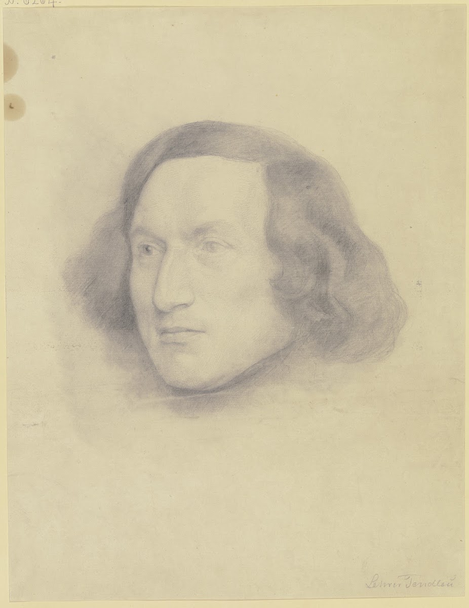 Bildnis des Wiesbadener Volkskundlers Abraham Moses Tendlau ca 1847