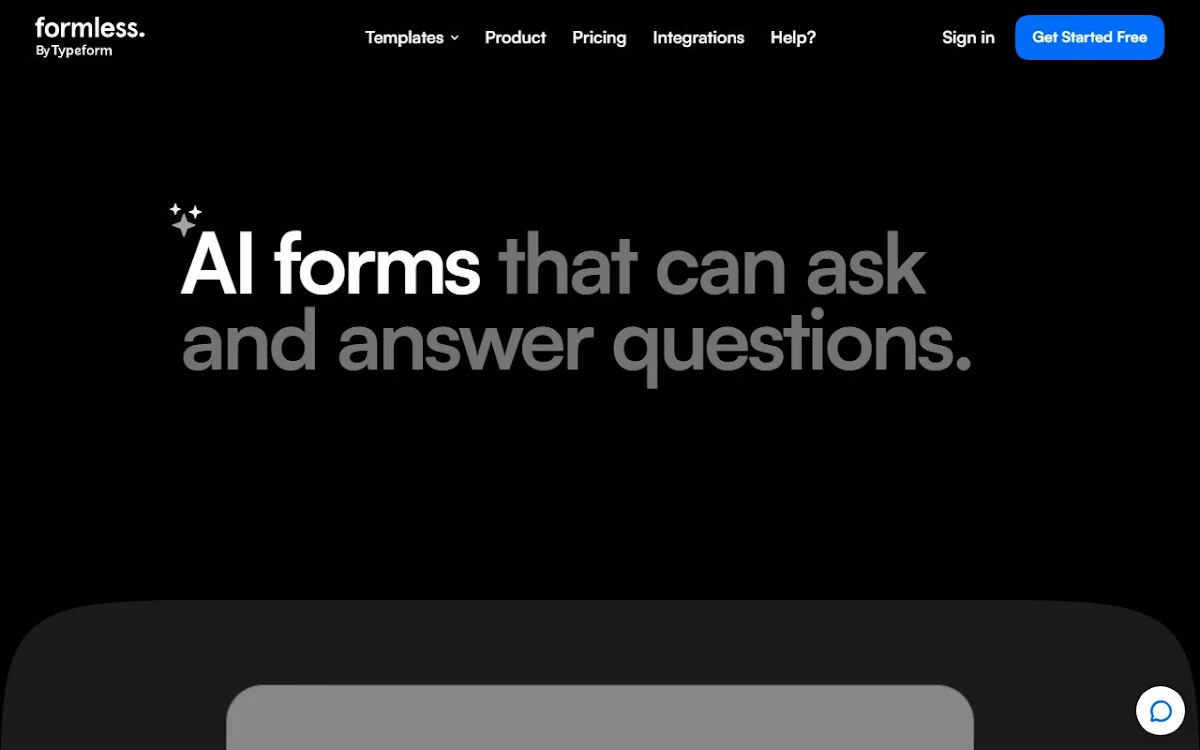 Captura de Formless (by Typeform)