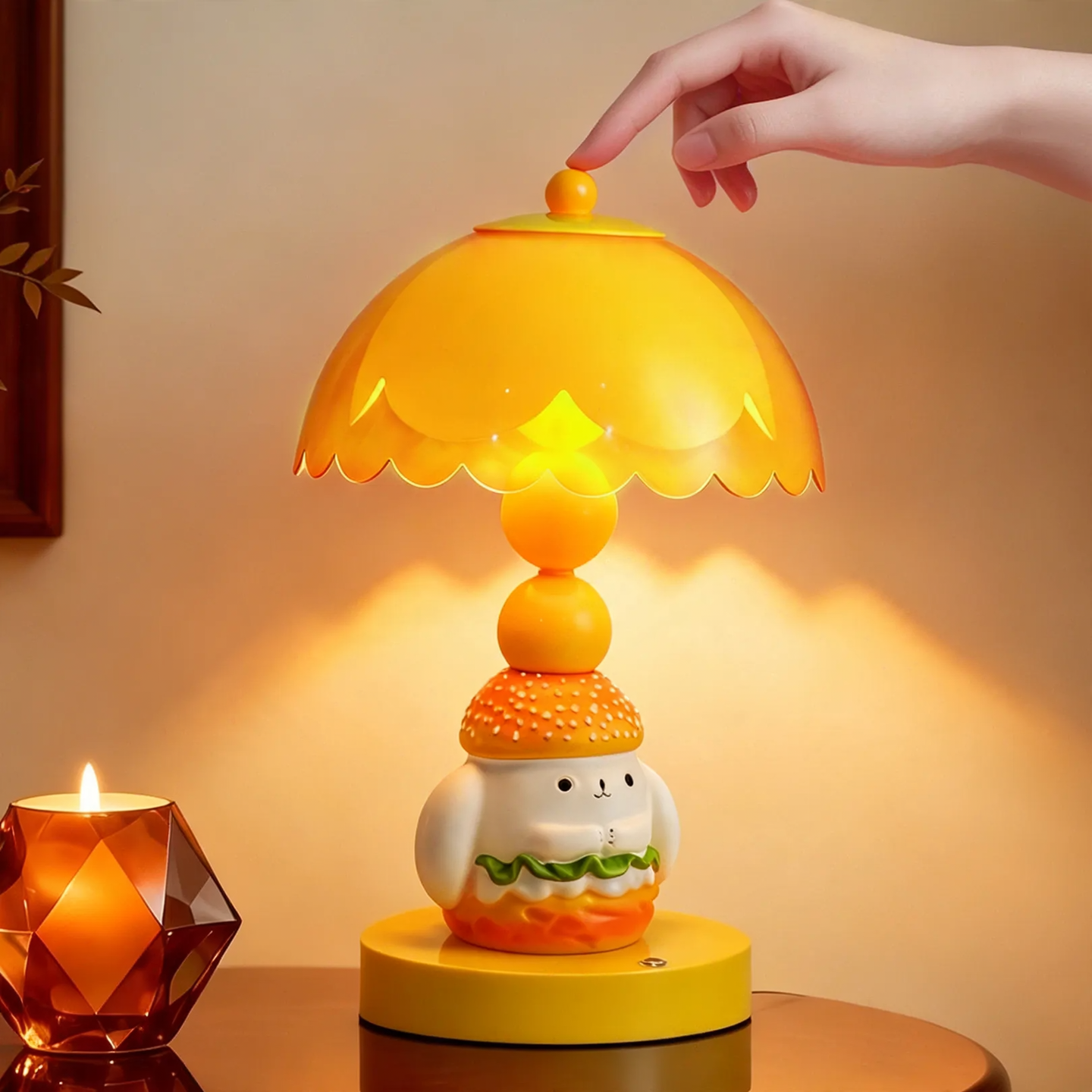 Hamburger Dog Table Lamp with LED Touch Switch