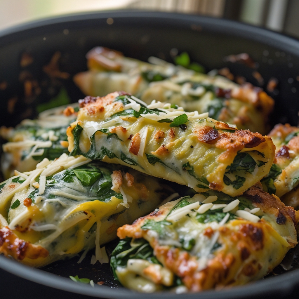 Healthy Crunchy Spinach Feta Egg Rolls Made in the Air Fryer - Easy & Crispy Snack