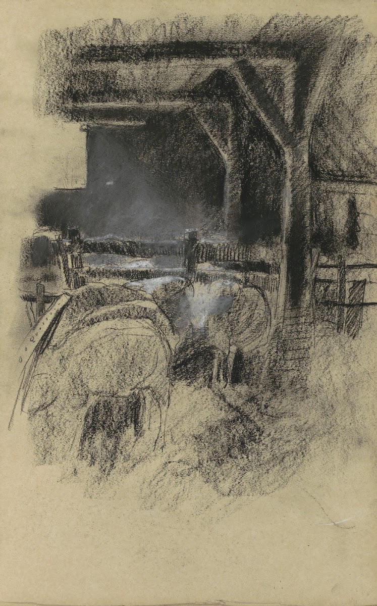 Interieur van een schaapskooi 1884 1887