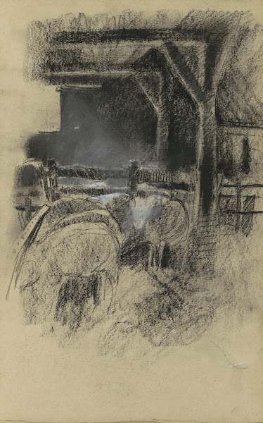 Interieur van een schaapskooi 1884 1887