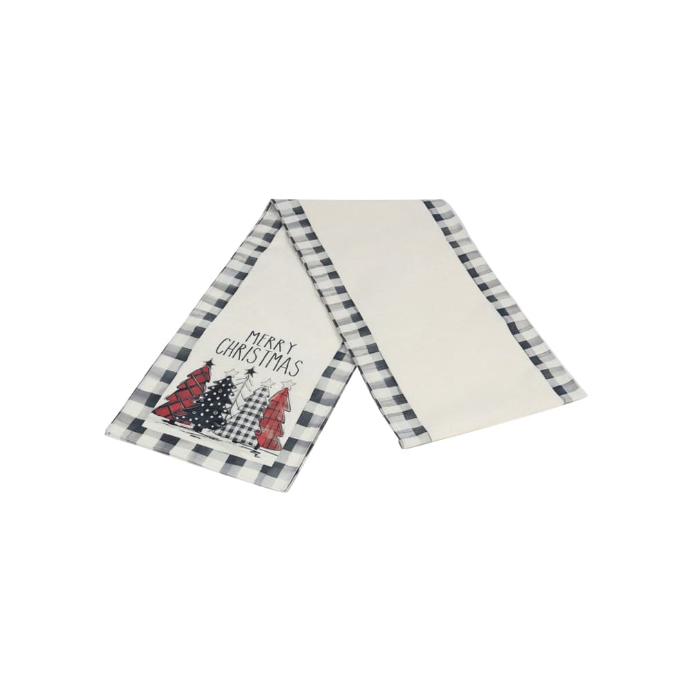 Camino de mesa de poliéster PK Home™ Merry Christmas color blanco 2.75 m