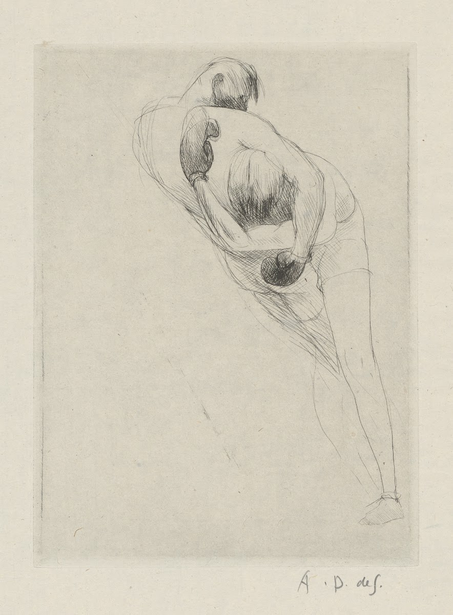 Tableau de la boxe illustré de 29 gravures à leau forte pl 24 1923