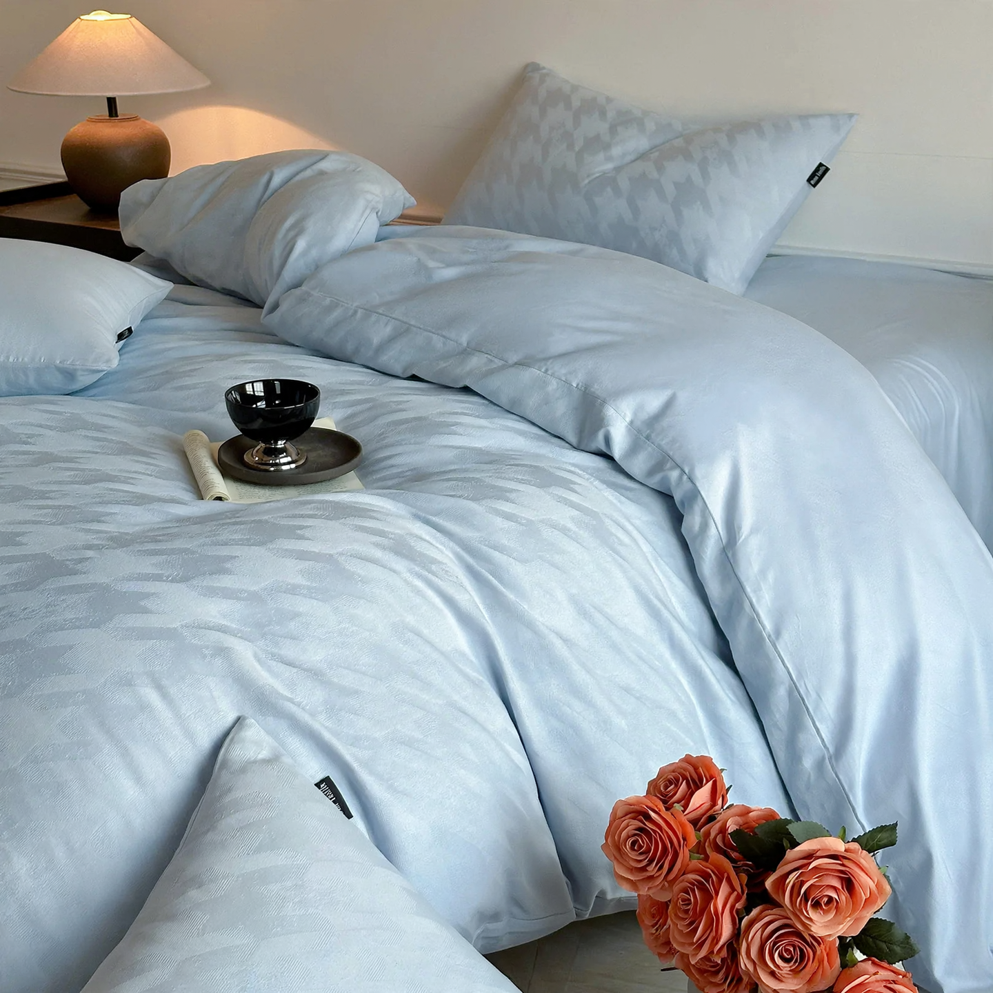 Cotton Bedding Set, Long Staple, Floral Pattern