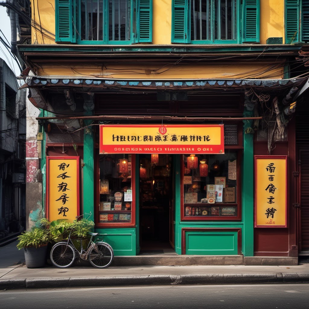Hình minh họa: Khung cảnh cửa hàng và quy trình kinh doanh