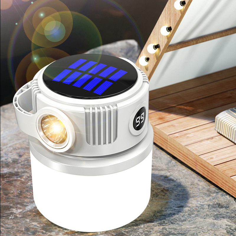 LED camping lamp with battery and emergency light function