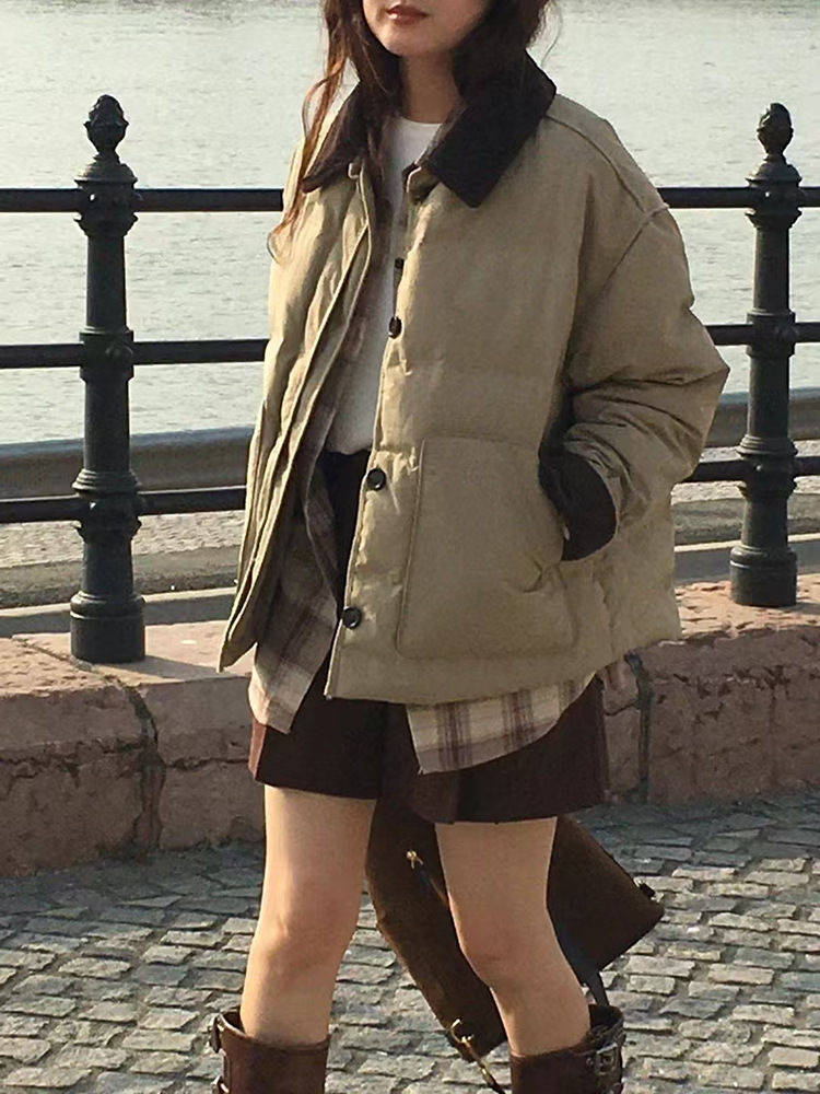 Women's Down Jacket, White Duck Down Filling, Korean Style