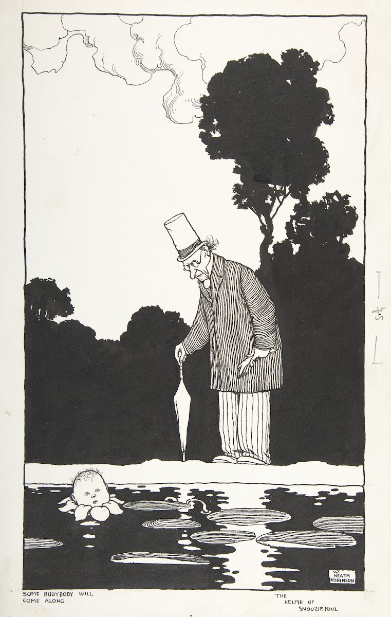 Some Busybody Will Come Along The Kelpie of Snooziepod Topsy Turvy Tales circa 1
