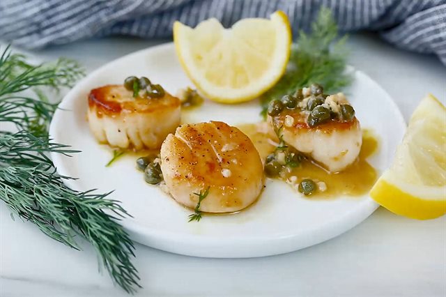 Sò Điệp Sốt Bơ Chanh Hấp Dẫn