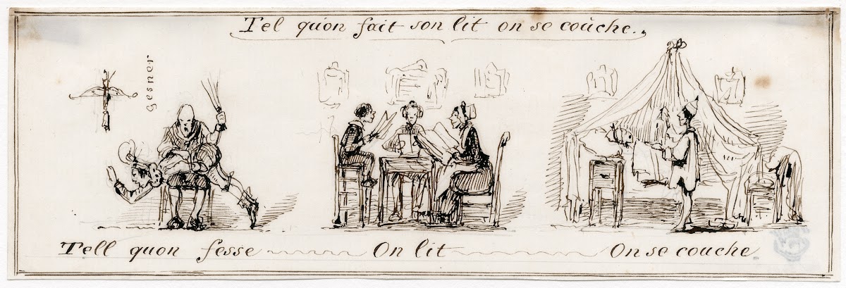 Tel quon fait son lit on se couche lijfstraf lezen ea 1840