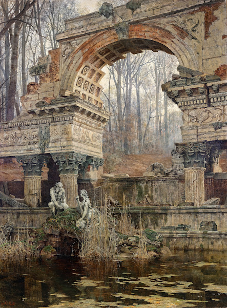 The Roman ruin in Schönbrunn 1892