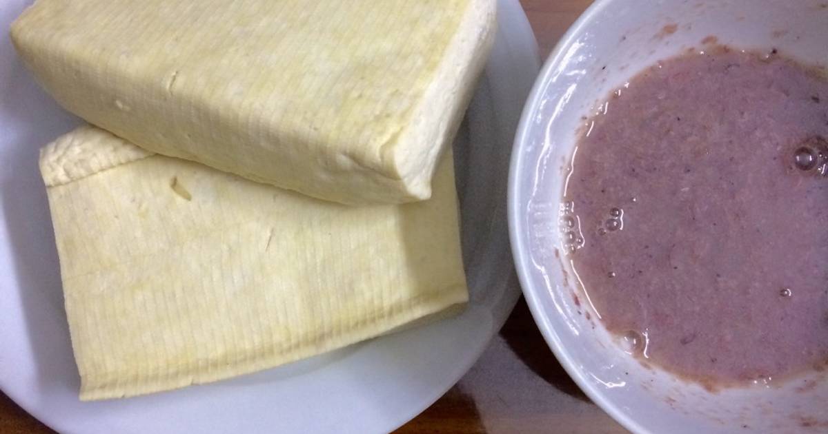 Đậu hũ luộc chấm mắm tôm chanh