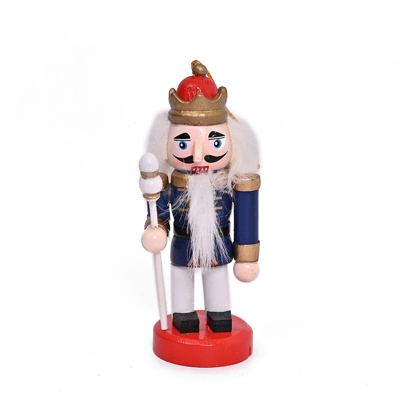 Wooden Nutcracker Figure, 10 cm
