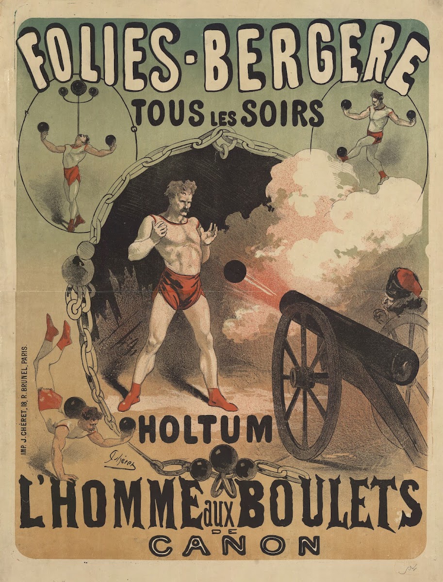 Folies Bergère tous les soirs Holtum lhomme aux boulets de canon 1874