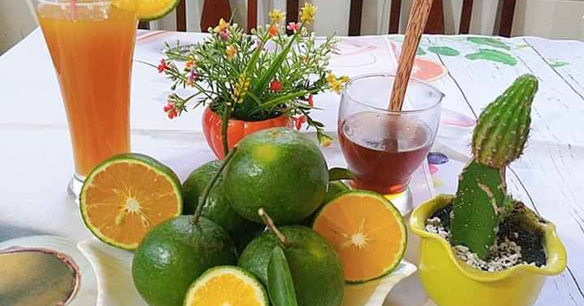 Nước cam pha mật ong