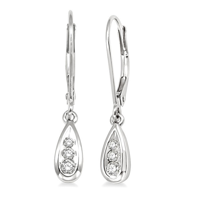 Pear Shape Diamond Earrings