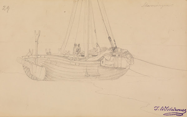 Fischerkahn am Strand von Scheveningen fol 29 1836
