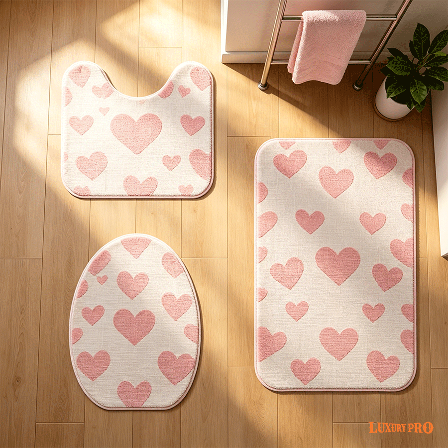 Floor Mat 3-Piece Set [Shower Curtain Not Included]