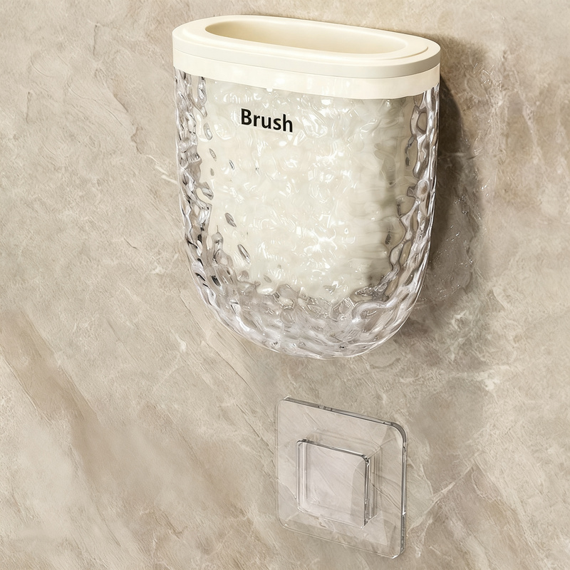 Silicone toilet brush, wall-mounted