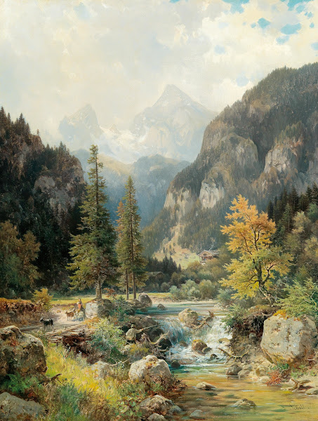 Scene near Berchtesgaden with Watzmann