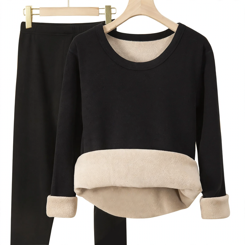 Thermal set for ladies and gentlemen, lined, standing collar