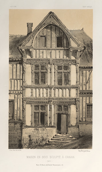 Maison En Bois Sculpte A Cravan Yonne 1860