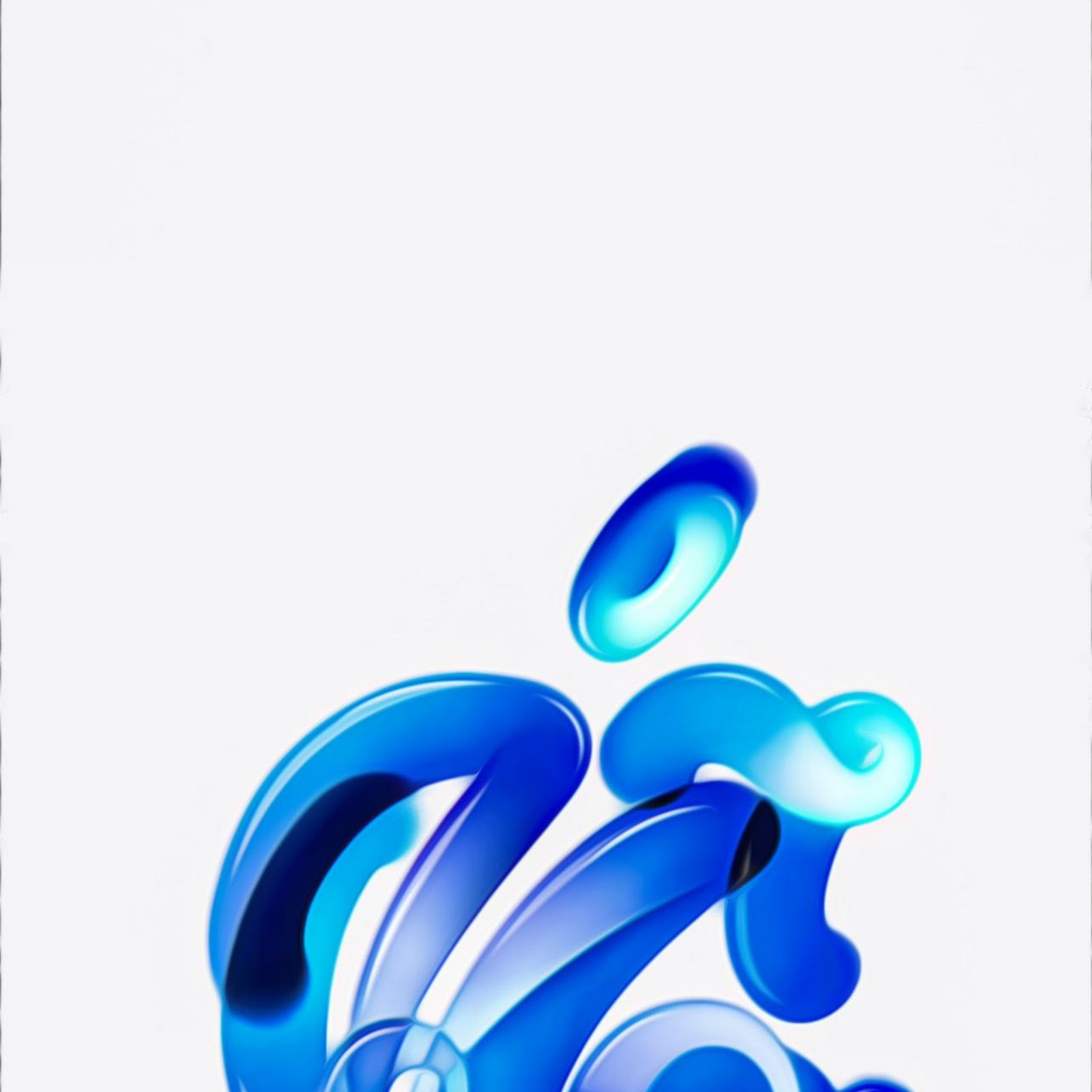 Download Abstract Blue Apple Logo Full HD iPhone