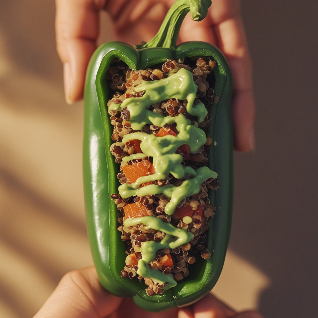 Final Lentil‑Quinoa Veggie Power Pepper Boats