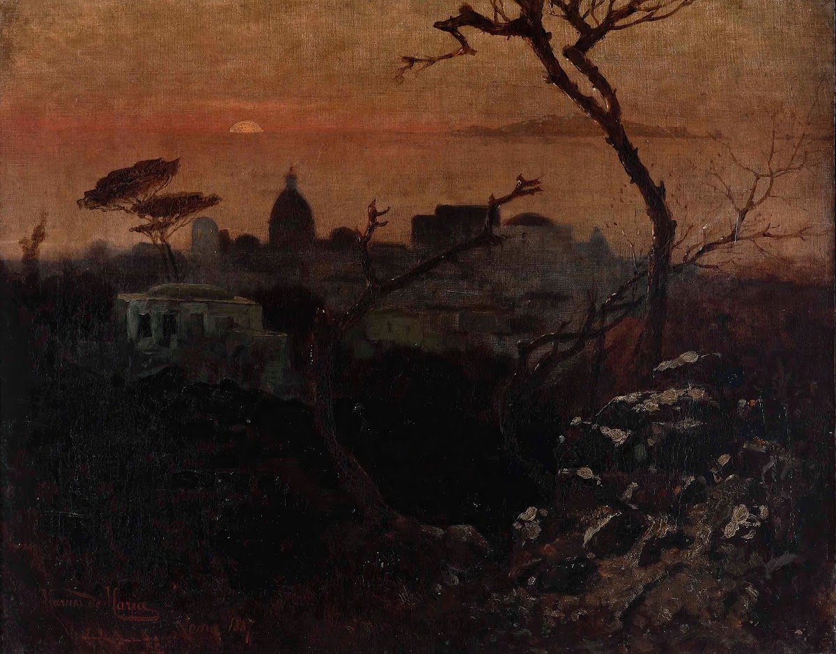 Veduta Di Roma Al Crepuscolo 1887