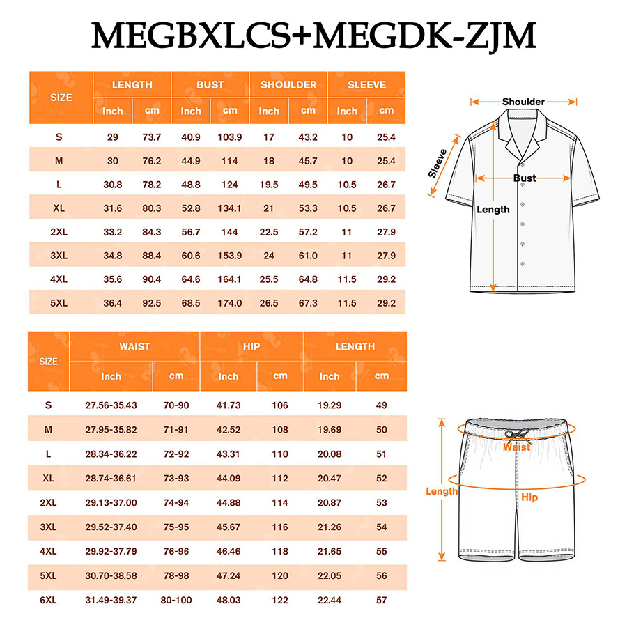 AOP MEG Brazilian Collar Shirt & AOP Beach Shorts (Polyster)