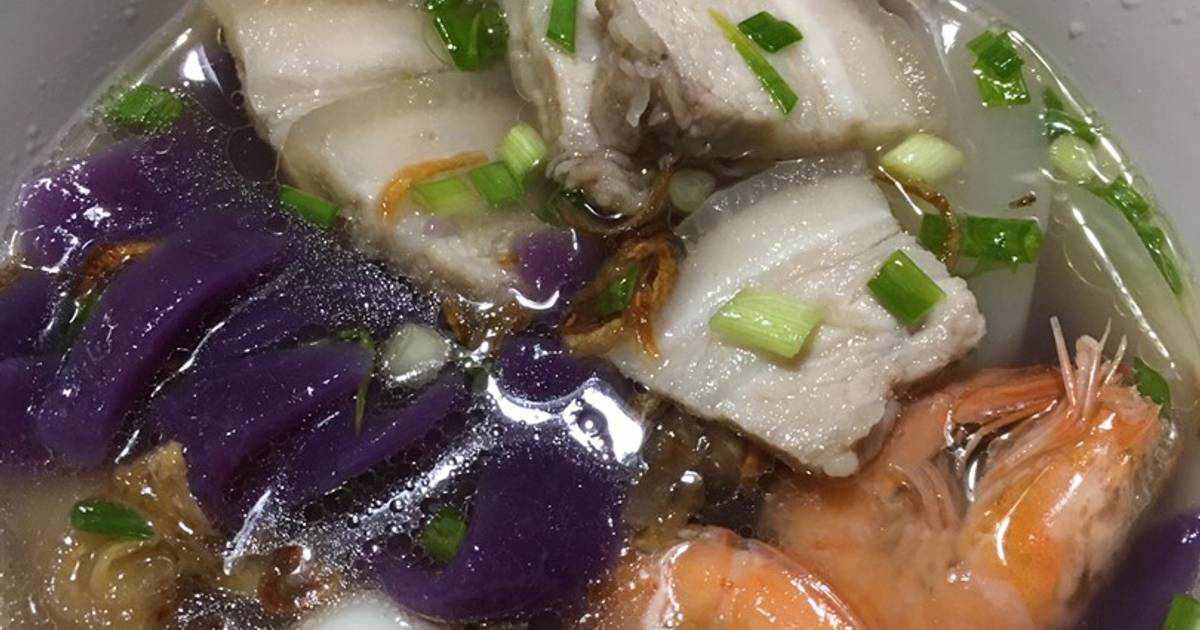 Bánh canh khoai lang tím