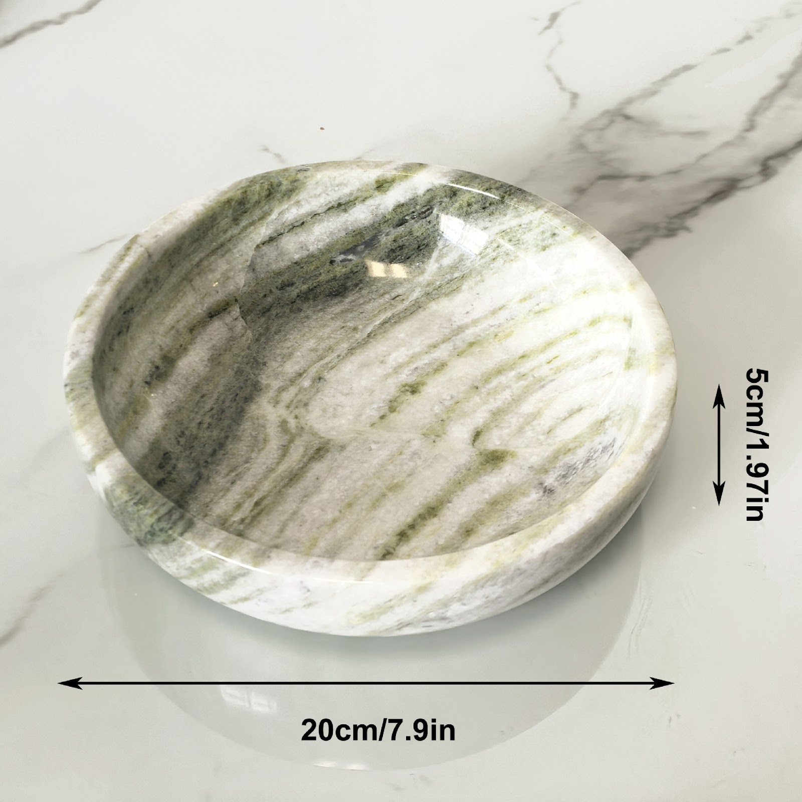 Marble Tray, 20 x 5 cm, handcrafted