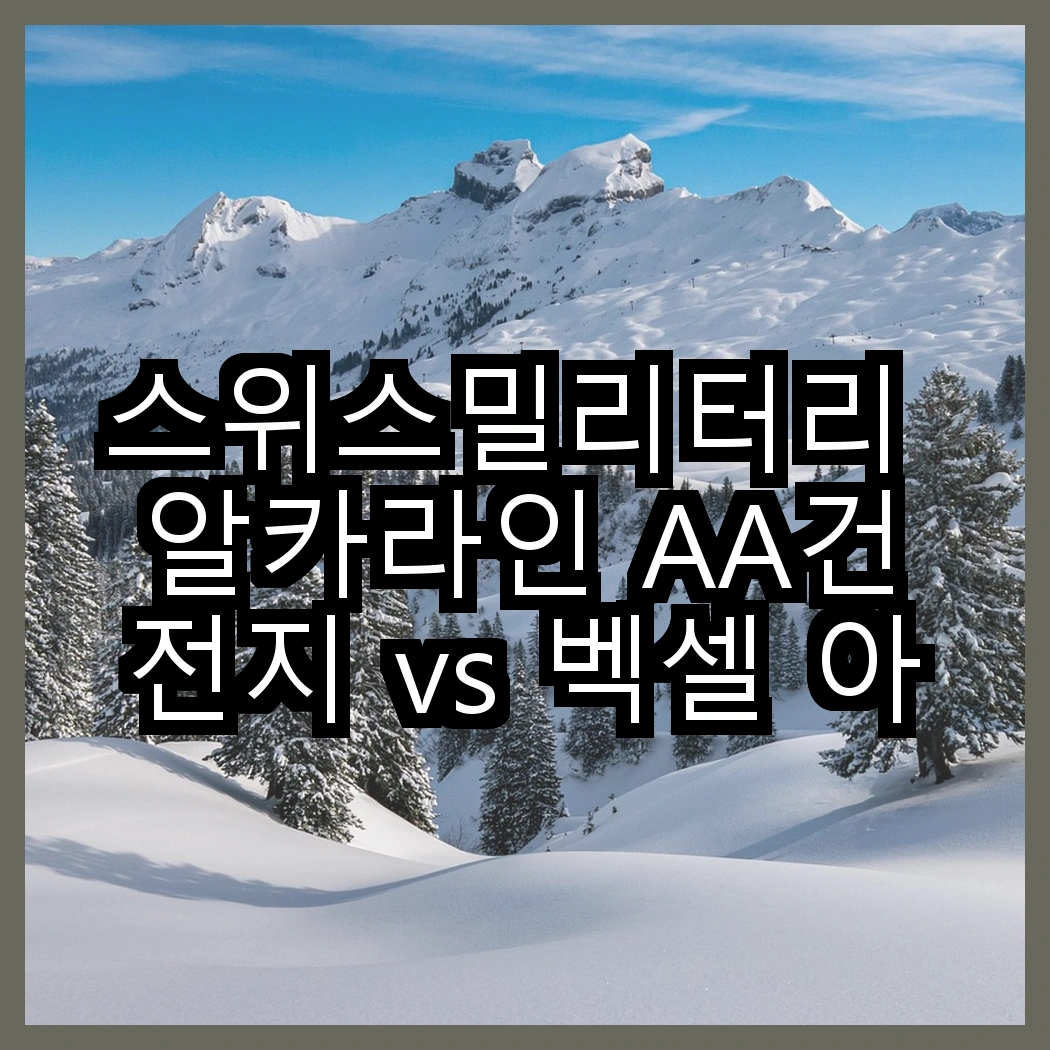 스위스밀리터리 알카라인 AA건전지 vs 벡셀 아이프라임 AAA건전지, 어떤 선택이 더 나을까? 썸네일