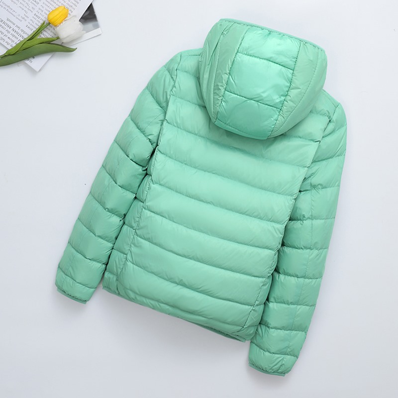 Lightweight Women's Quilted Jacket, Short, with Hood