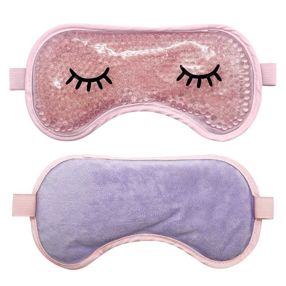 Antifaz de perlas de gel Relaxus™ frío y calor color rosa