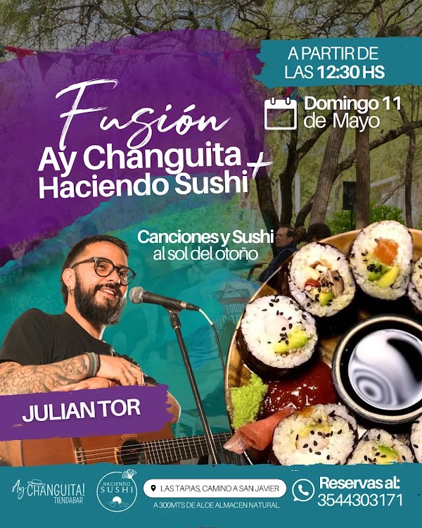 🍁🍣Sushi+Canciones al sol del otoño