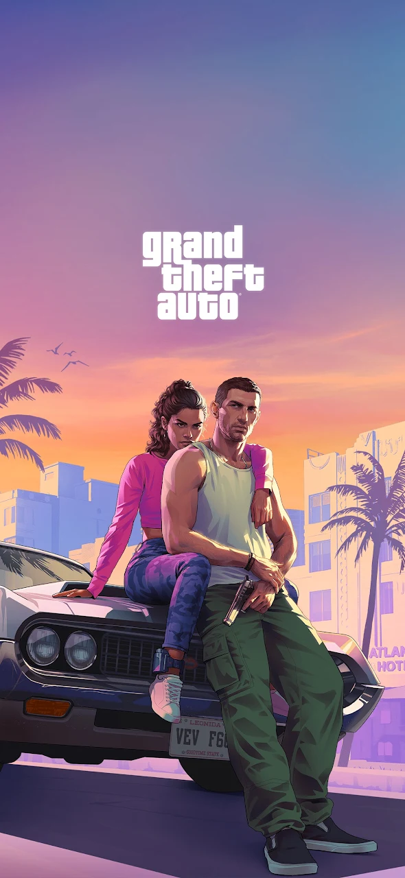 Grand Theft Auto Vi, Gta 6, Jason And Lucia Full HD iPhone Phone Wallpaper