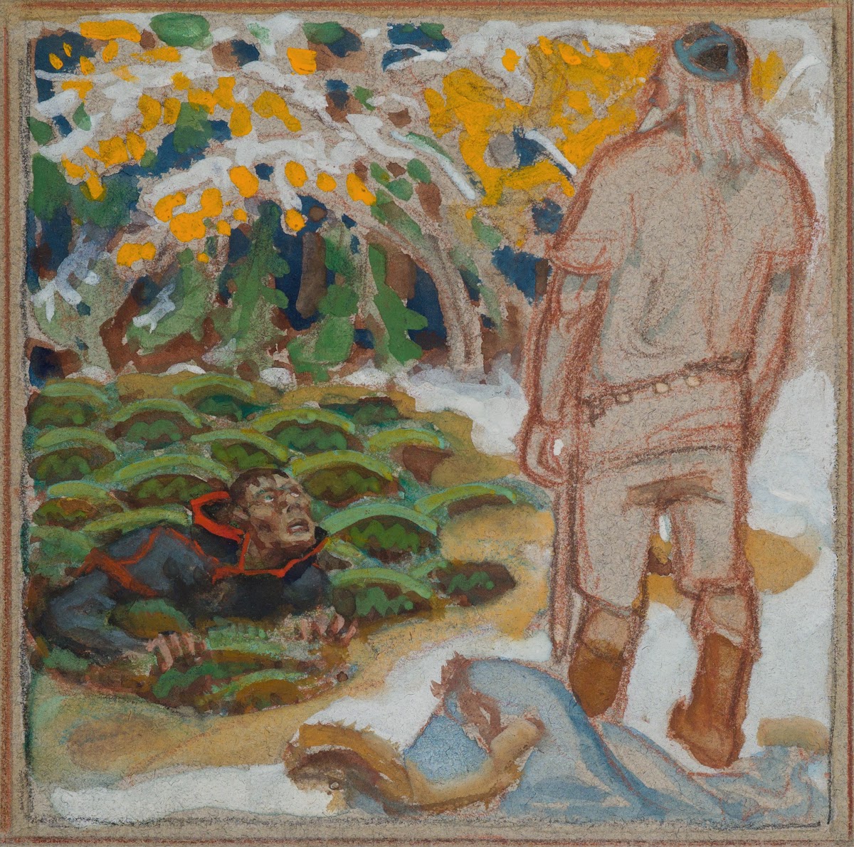 The Complete Kalevala sketch Väinämöinen 1925