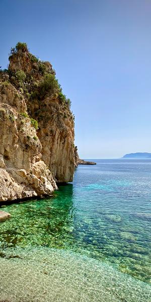 Coastal Scenery, Azure Water, Rocky Coastline, Summer Travel Full HD iPhone Wallpaper Background