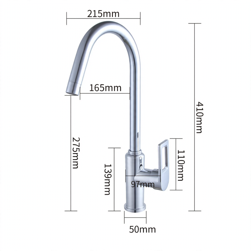 Stainless Steel Faucet for Kitchen, Mixing or Cold Water