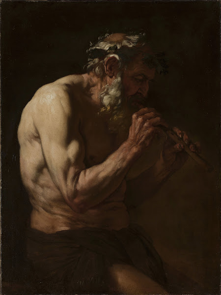 Faun playing the pipe