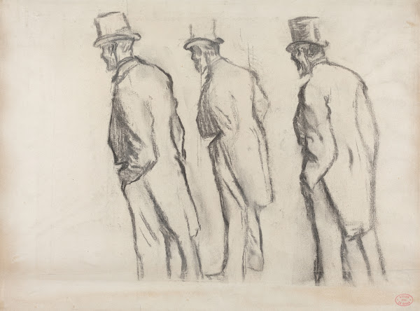 Three Studies of Ludovic Halévy Standing II c 1880