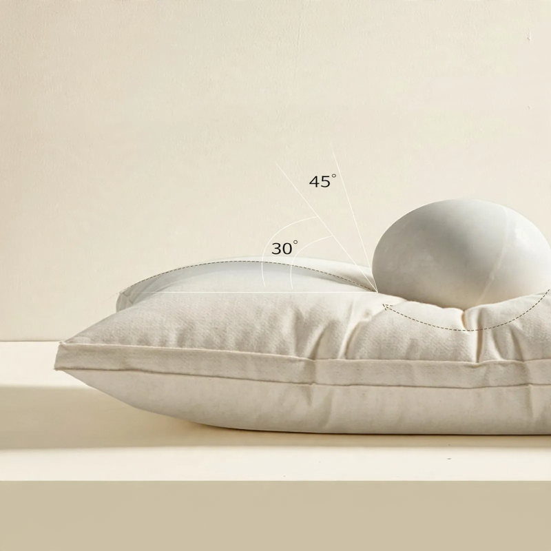 Cotton neck support pillow, rectangular, medium height