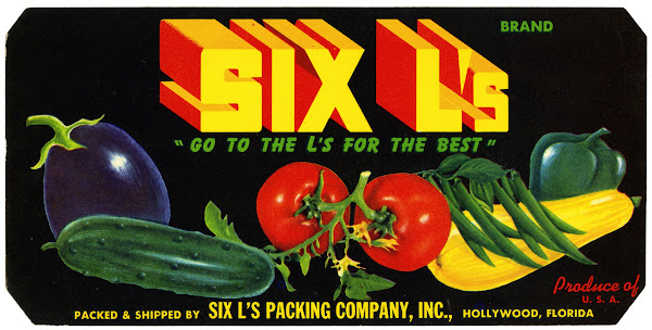 Six Ls Brand Produce Label 1930 1950
