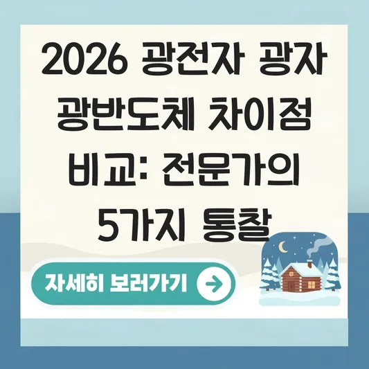 광전자 광자 광반도체 차이점 비교
