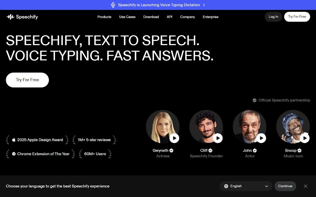 Captura de Speechify AI Voice Cloning
