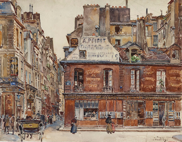 La rue Sauval vue de la rue Saint Honoré en 1901 1er arrondissement 1901
